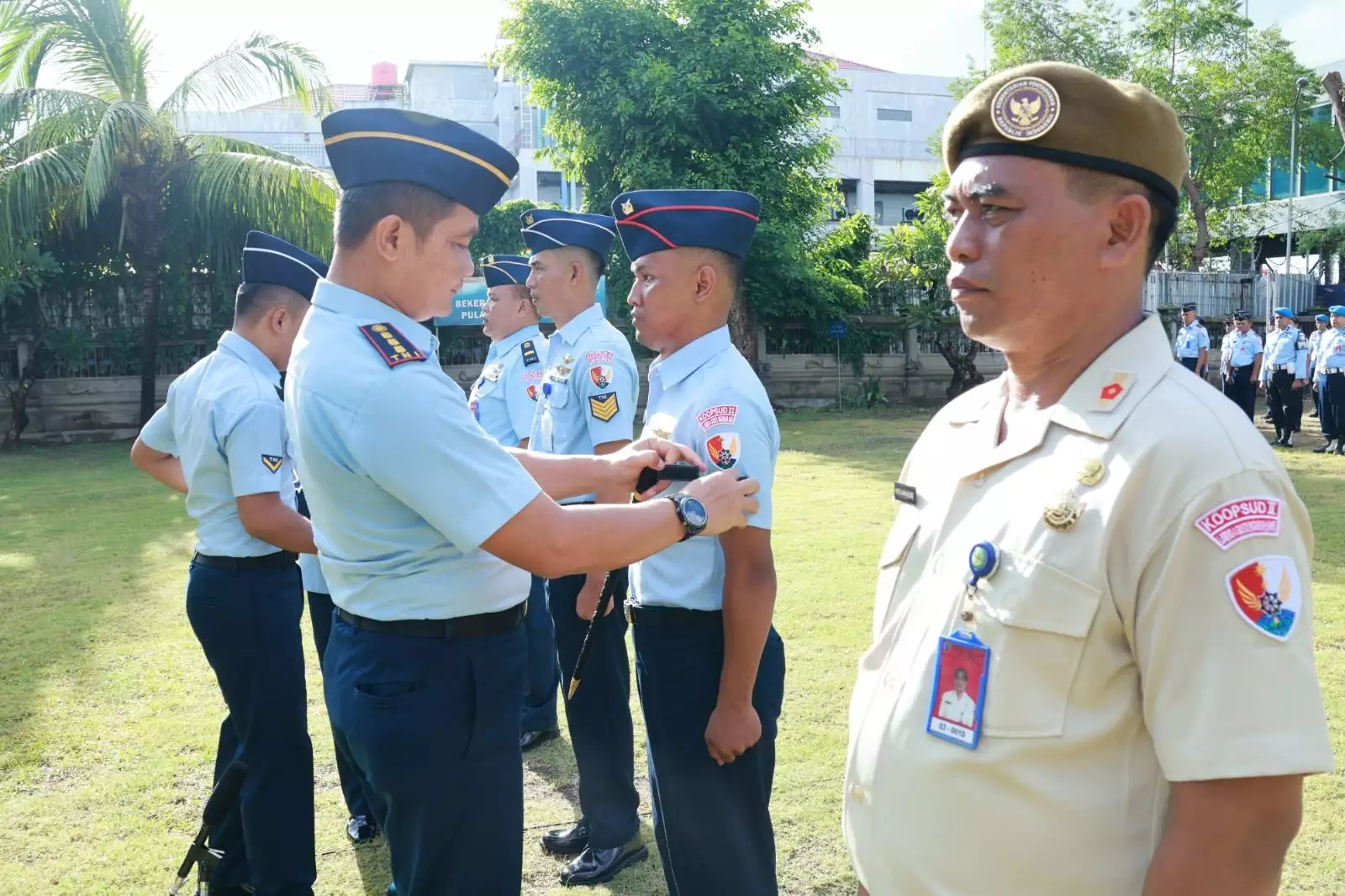 Danlanud I Gusti Ngurah Rai Pimpin Upacara Kenaikan Pangkat Periode 1